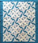 Custom quilt in Peppermint Twist pattern