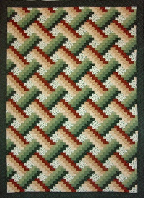 Custom quilt in Basketweave Pattern