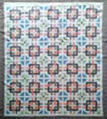 Custom quilt in Squared Squares Pattern