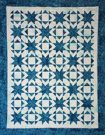 Custom quilt in Star Burst pattern