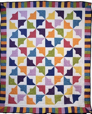 Custom quilt in Tiddly Winks 2 Pattern